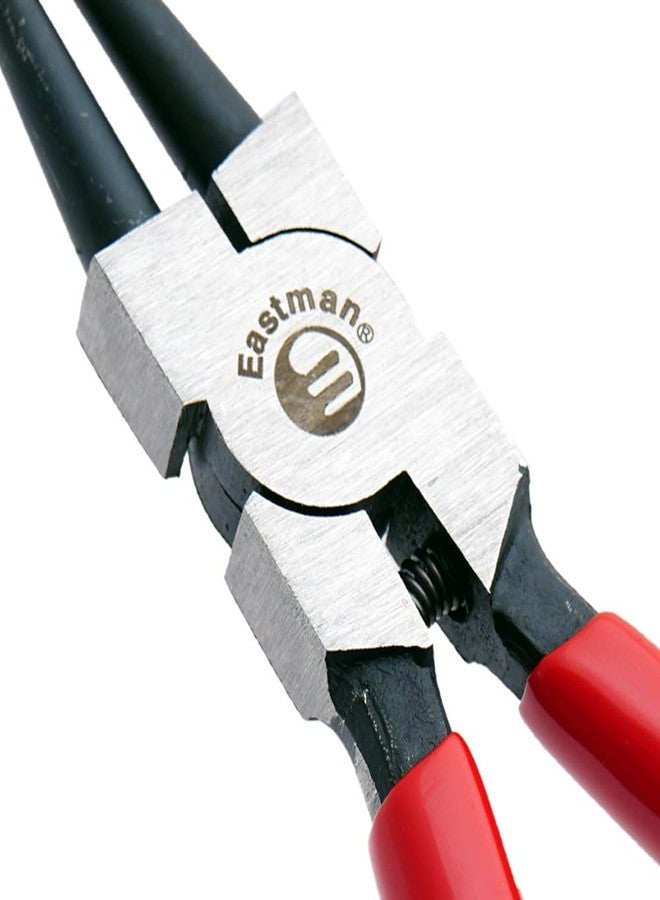 Eastman 7 Inch Circlip Plier Internal Straight Rings on Shafts Alloy Steel Hardened with Ergonomic Grip Electronics Outside Plier Multipurpose Works (E-2034A) - Image 5